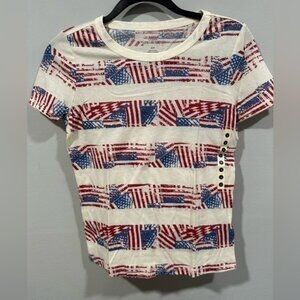 Urban Outfitters Striped American Flags Top Size Small